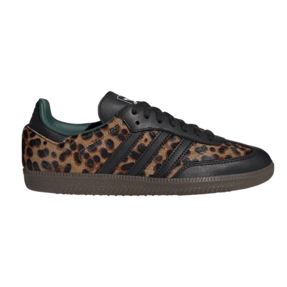 NIB Adidas Samba OG Cheetah Pack - Collegiate Green - Leopard Print Sneaker 6.5